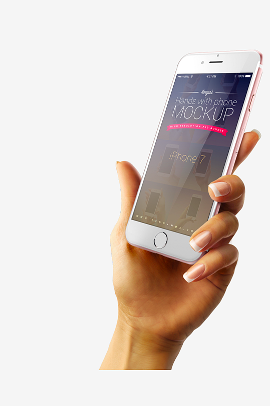 手持手机展示样机模板-众图网