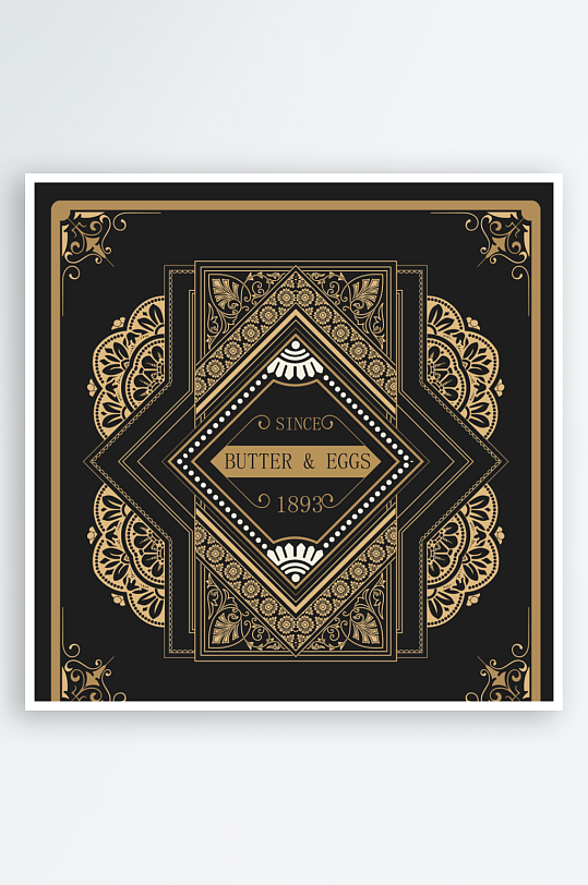 高档大气欧式边框背景-众图网