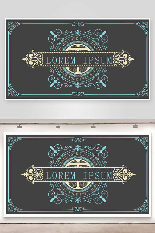 欧式高档大气边框背景-众图网