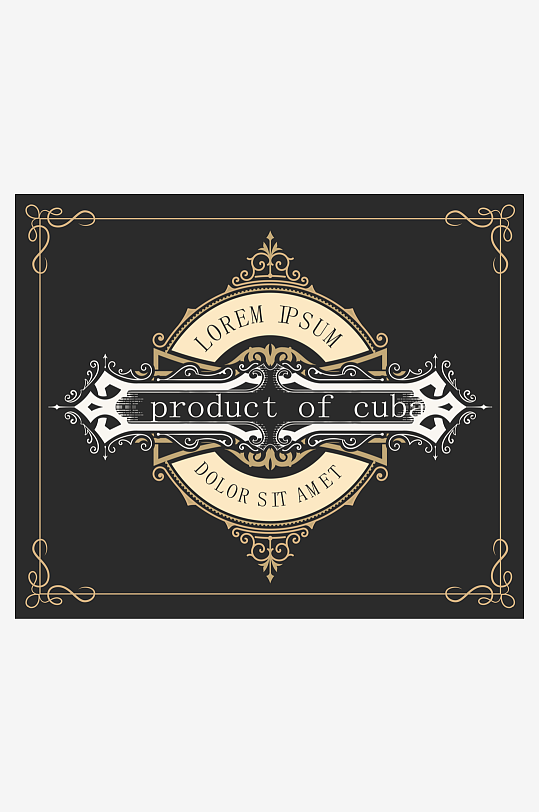 欧式高档大气边框背景-众图网