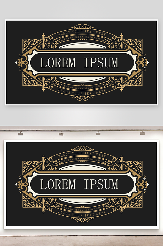 欧式高档大气边框背景-众图网