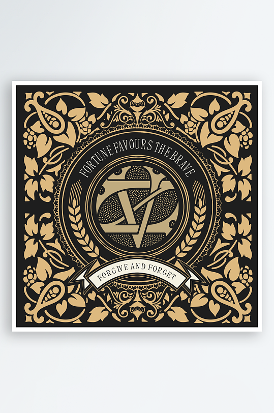 欧式高档大气边框背景-众图网