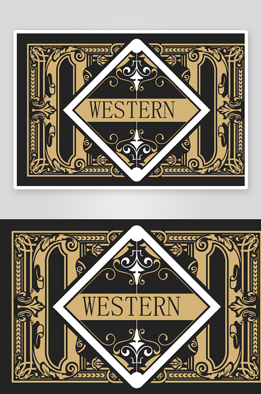 欧式高档大气边框背景-众图网