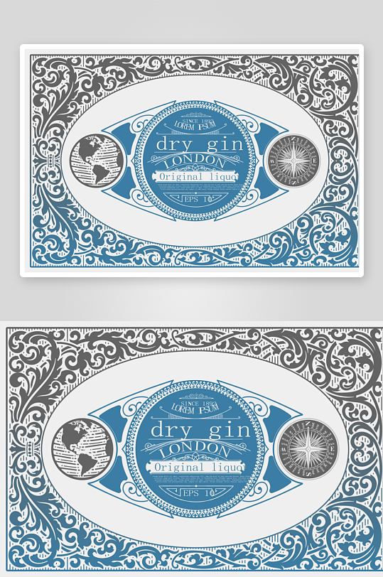 欧式高档大气边框背景-众图网