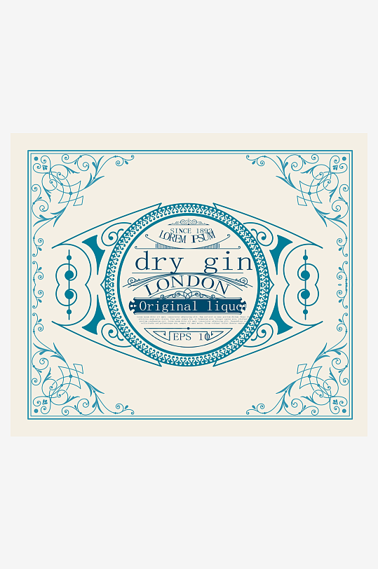 欧式高档大气边框背景模板-众图网