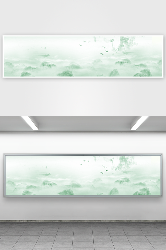 古风水墨背景banner-众图网