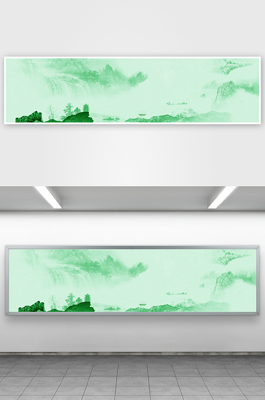 古风水墨背景banner-众图网