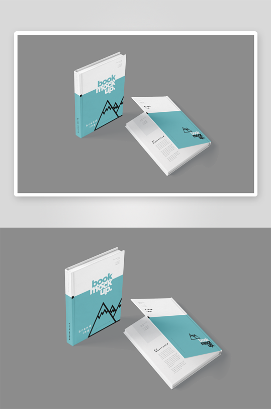 书籍封面内容展示模板样机-众图网