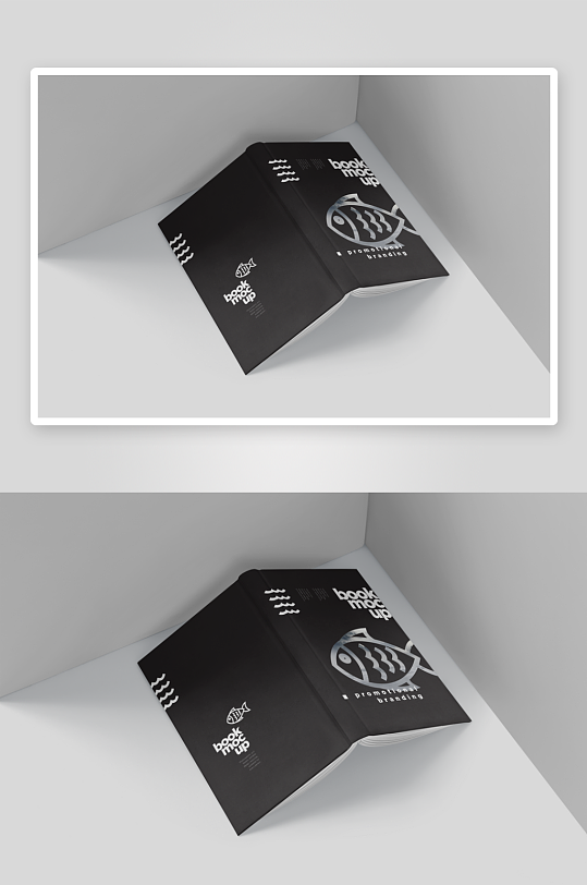 书籍封面内容展示模板样机-众图网