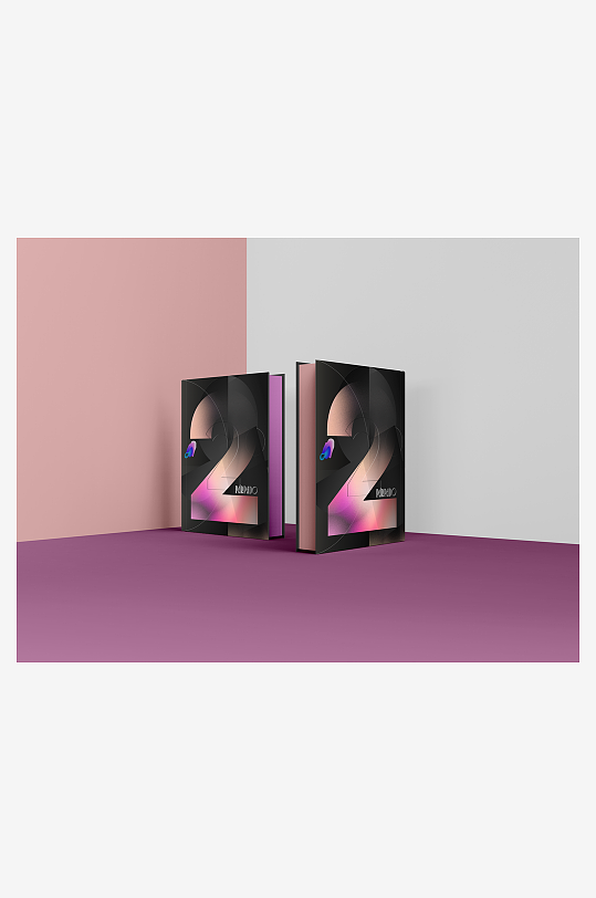 书籍封面内容展示模板样机-众图网