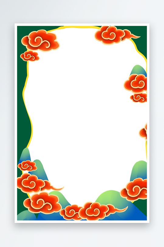 中国风国朝边框模板素材-众图网