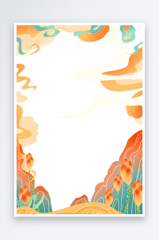 中国风国潮边框模板-众图网