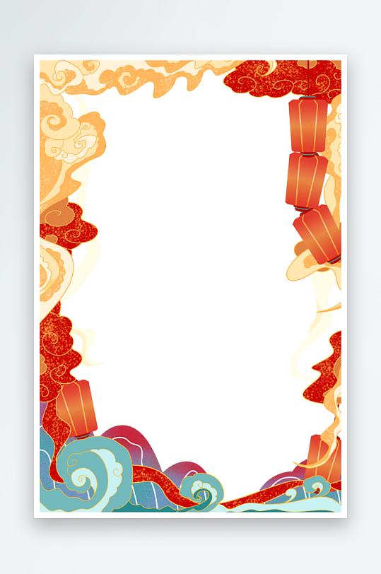 中国风国潮边框模板素材-众图网