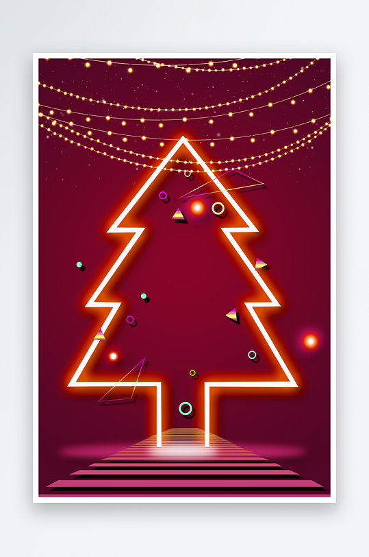 圣诞宣传背景模版-众图网