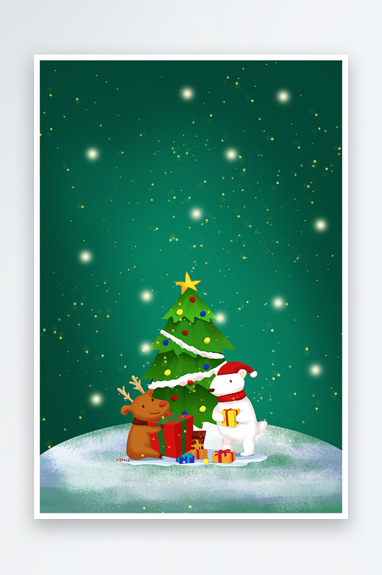 圣诞宣传背景模版素材-众图网