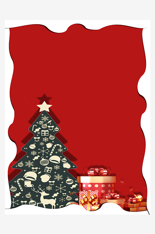 圣诞海报背景模版素材-众图网