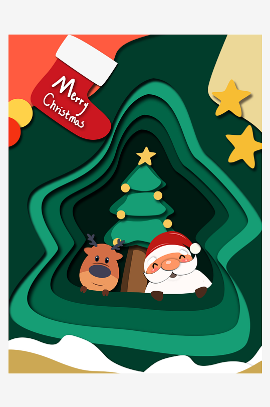 圣诞背景模版素材-众图网