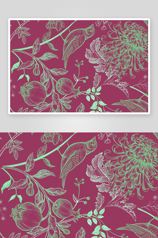 古风花卉背景模板素材-众图网