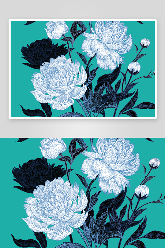 古风花卉背景模板素材-众图网