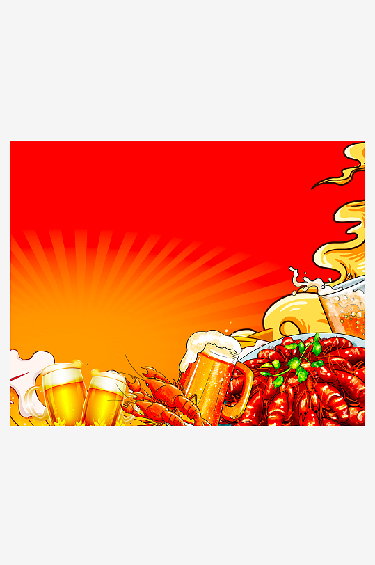 国潮风美食背景模板-众图网