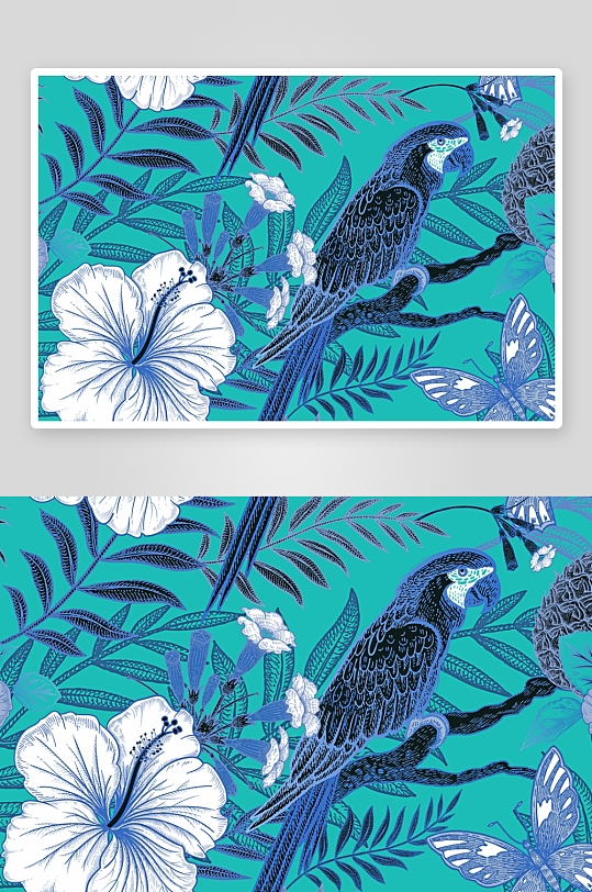 古风花卉背景模板素材-众图网