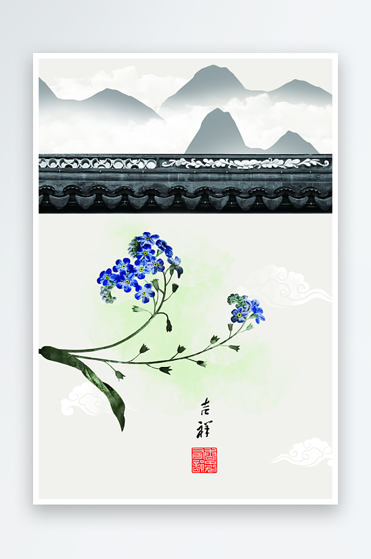 中国风背景模板素材-众图网