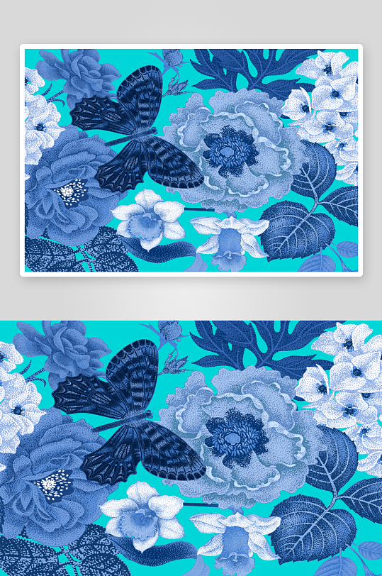 古风花卉背景模板素材-众图网