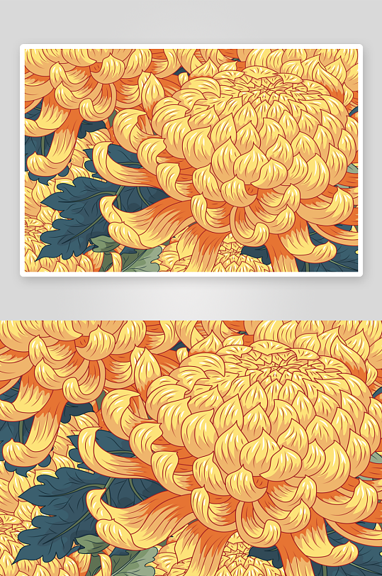 古风花卉背景模板素材-众图网