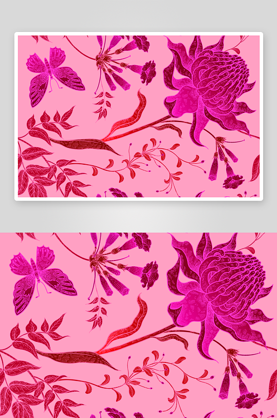 古风花卉背景模板-众图网