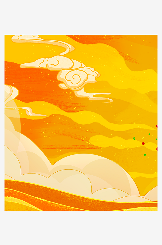 国潮风美食背景模板素材-众图网