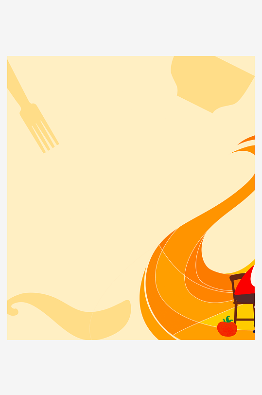 国潮风美食背景模板素材-众图网