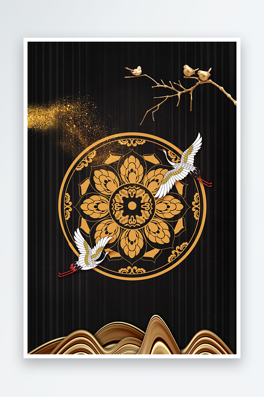 古风中国风背景模板素材-众图网