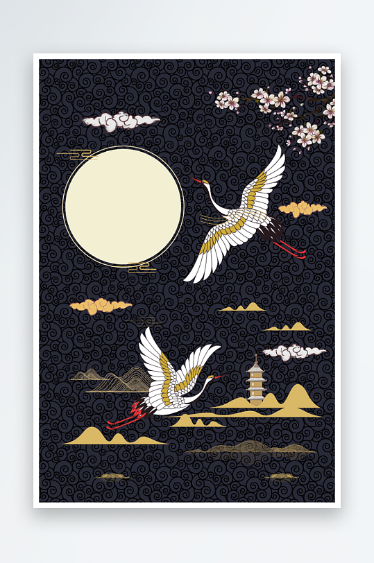 中国风中式背景模板-众图网