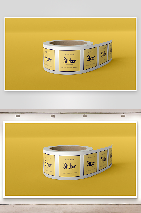 标签贴纸不干胶psd样机模板-众图网