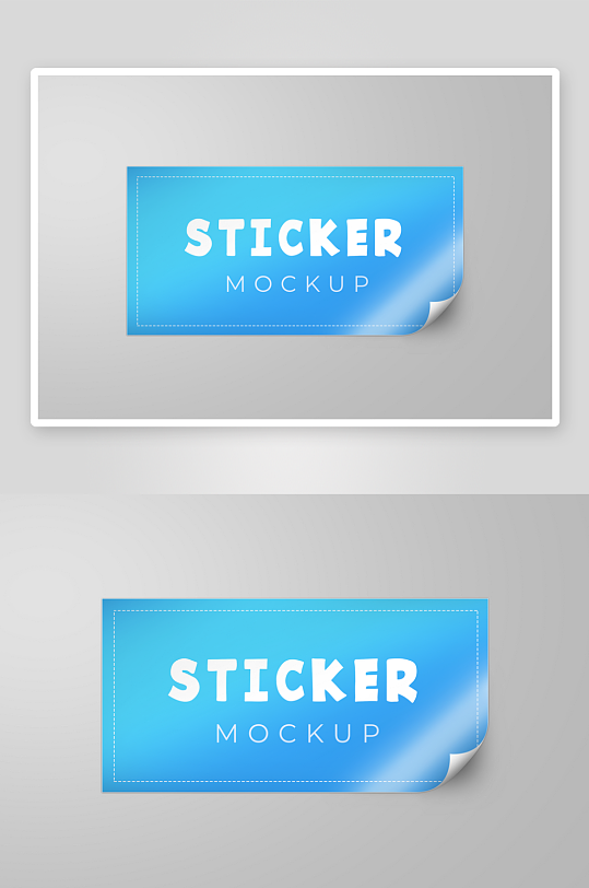 标签贴纸不干胶psd样机模板-众图网