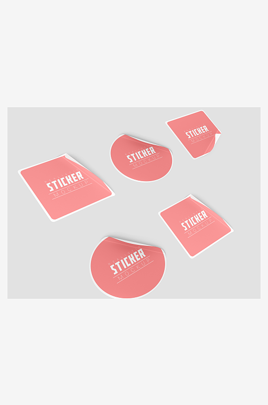 标签贴纸不干胶psd样机模板精品-众图网