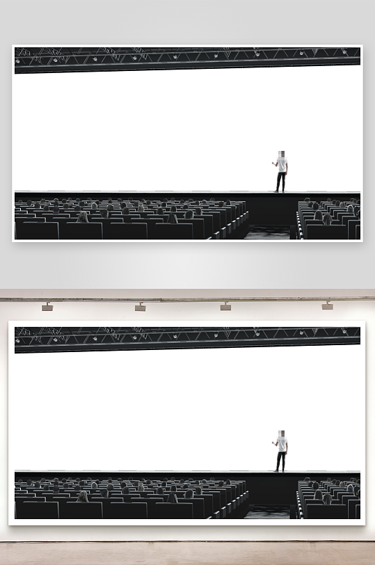 发布会会议屏幕显示投影样机-众图网