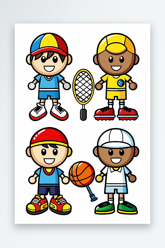 运动装备图标插画-众图网