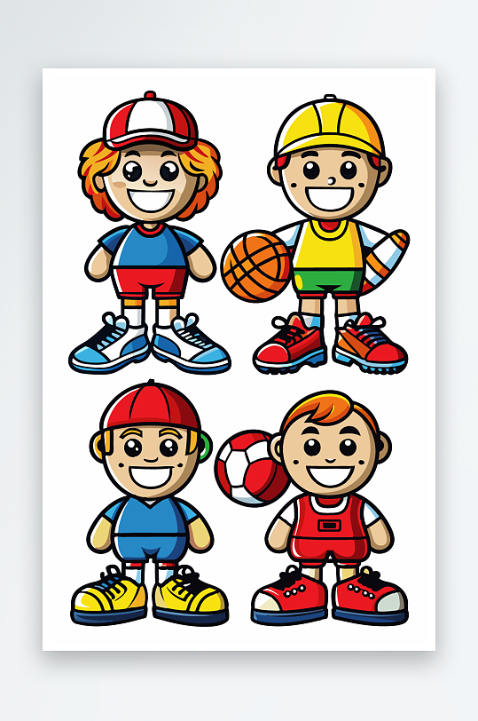 运动装备图标插画-众图网