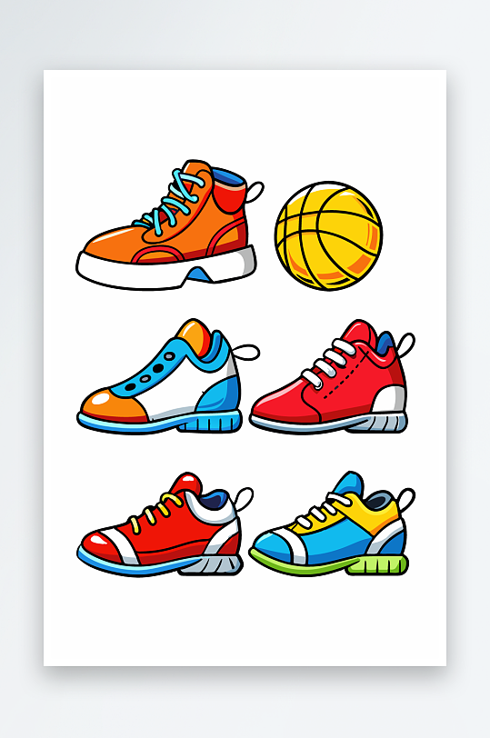 运动装备图标插画-众图网