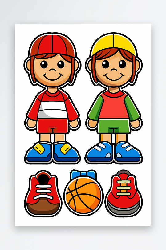 运动装备图标插画-众图网