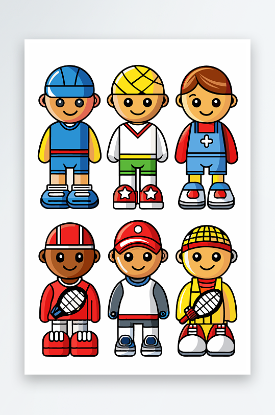 运动装备图标插画元素-众图网