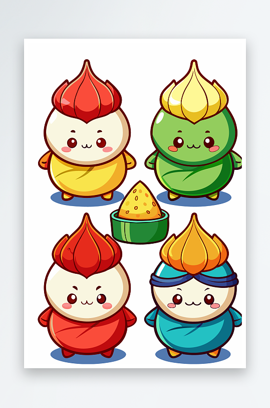 包子美食图标插画元素-众图网