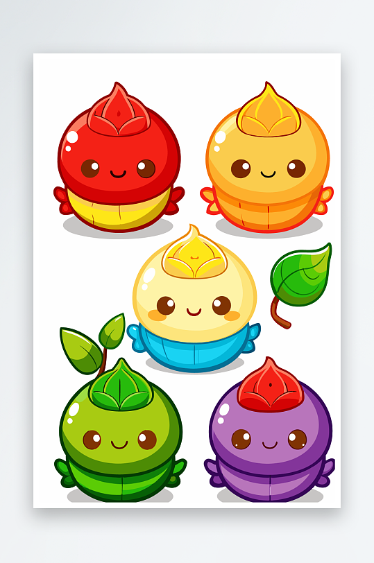 包子美食图标插画元素-众图网