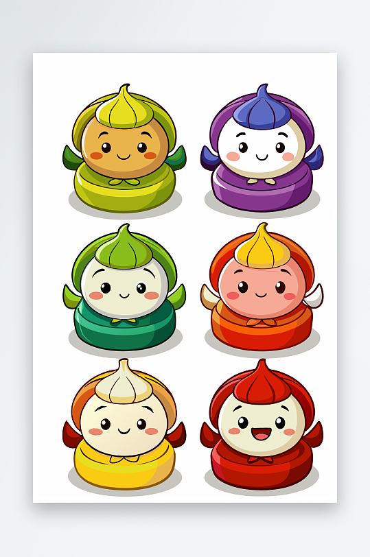 包子美食图标插画元素-众图网