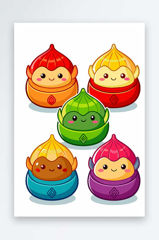 包子美食图标插画元素-众图网