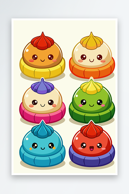 包子美食图标插画元素-众图网