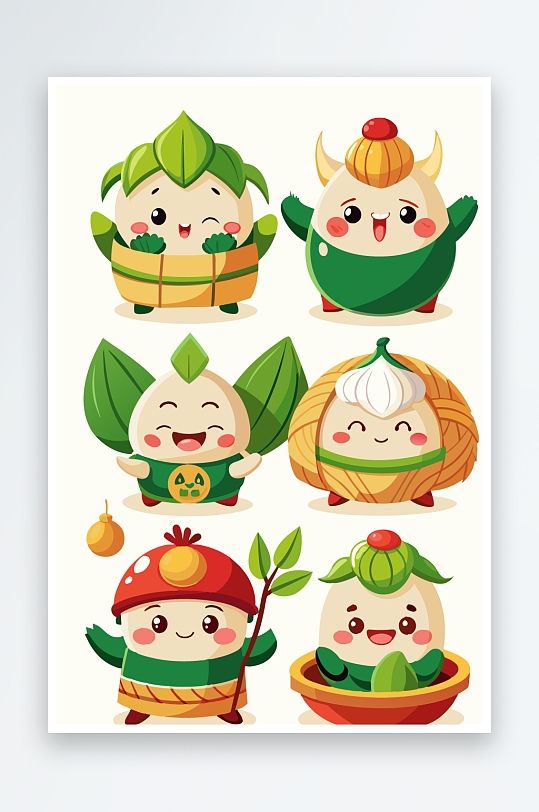 包子美食图标插画元素-众图网