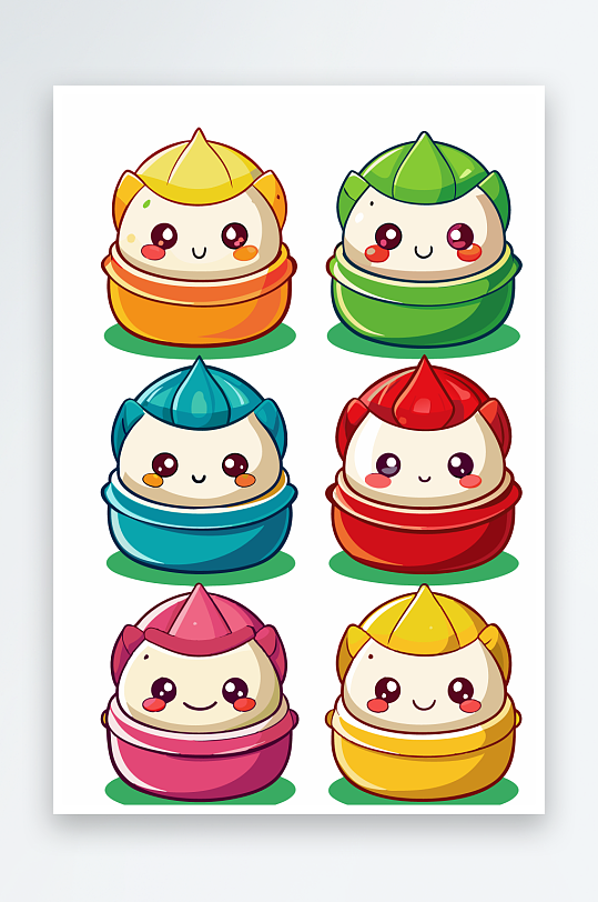 包子美食图标插画元素-众图网