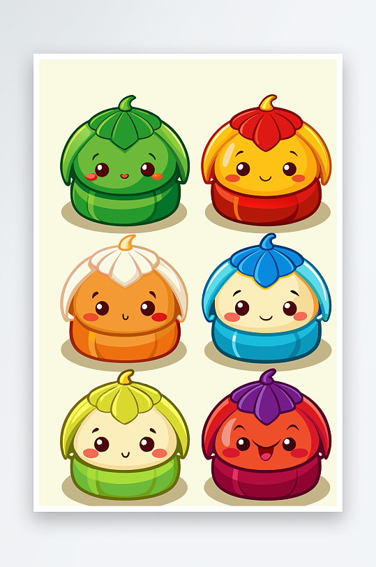 包子美食图标插画元素-众图网